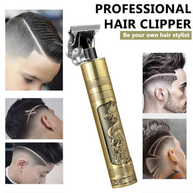 Premium Rechargeable Golden Hair Trimmer For Unisex With Easy-TO-Clean Design