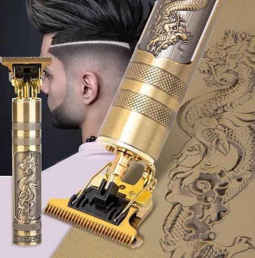 Premium Rechargeable Golden Hair Trimmer For Unisex With Easy-TO-Clean Design